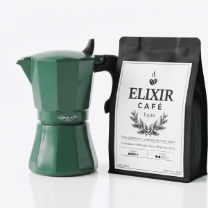 Cafetera Italiana Oreley Petra + Café Elixir Variedades